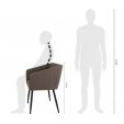 Kick dining chair Liv Bouclé - Brown