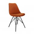 KICK Velvet Bucket Chair - Orange - Orange