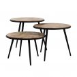 Kick coffee table Jip set of 3 round