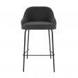 Kick Bar stool Sepp - Dark Grey