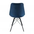 KICK Velvet Bucket Chair - Dark Blue - Dark Blue