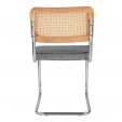 Kick tubular frame chair Kai - Grey