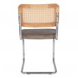 Kick tubular frame chair Kai - Taupe