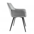 KICK KARL Velvet Dining Chair - Grey