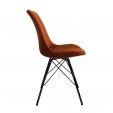 KICK Velvet Bucket Chair - Orange - Orange