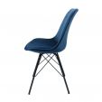 KICK Velvet Bucket Chair - Dark Blue - Dark Blue