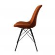 KICK Velvet Bucket Chair - Orange - Orange