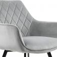 KICK KARL Velvet Dining Chair - Grey
