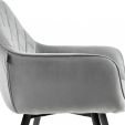 KICK KARL Velvet Dining Chair - Grey