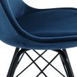 KICK Velvet Bucket Chair - Dark Blue - Dark Blue