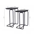 Kick Side table Noah Set of 2 - Black