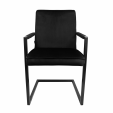 KICK JIM Armchair - Velvet - Black