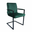 KICK JIM Armchair - Velvet - Dark Green