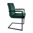 KICK JIM Armchair - Velvet - Dark Green