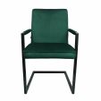 KICK JIM Armchair - Velvet - Dark Green