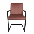 KICK JIM Armchair - Velvet - Pink