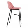 KICK JEFF Bar Stool - Velvet - Pink