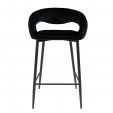 Kick bar stool Lenn - Velvet - Black
