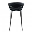 Kick bar stool Lenn - Velvet - Black