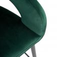 Kick bar stool Lenn - Velvet - Dark Green