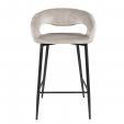 Kick bar stool Lenn - Velvet - Champagne