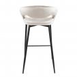 Kick bar stool Lenn - Velvet - Champagne