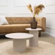 Kick side table Tilo - M - Beige