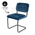 KICK IVY Tubular Frame Chair - Dark Blue