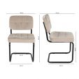 KICK IVY Tubular Frame Chair - Champagne