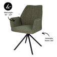 Kick swivel chair Alex - Green