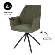 Kick Swivel Chair Alex - Green