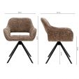 Kick swivel chair Nori - Taupe