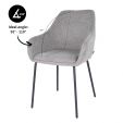 Kick dining chair Guus - Dark Grey