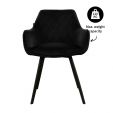 KICK KARL Velvet Dining Chair - Black