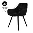 KICK KARL Velvet Dining Chair - Black