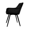 KICK KARL Velvet Dining Chair - Black