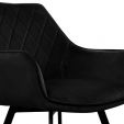 KICK KARL Velvet Dining Chair - Black