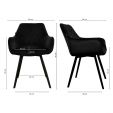 KICK KARL Velvet Dining Chair - Black