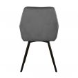 KICK KARL Velvet Dining Chair - Dark Grey