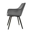 KICK KARL Velvet Dining Chair - Dark Grey