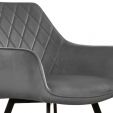 KICK KARL Velvet Dining Chair - Dark Grey