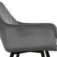 KICK KARL Velvet Dining Chair - Dark Grey