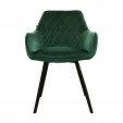 KICK KARL Velvet Dining Chair - Dark Green