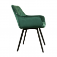 KICK KARL Velvet Dining Chair - Dark Green