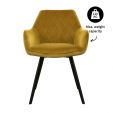 KICK KARL Velvet Dining Chair - Gold