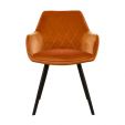 KICK KARL Velvet Dining Chair - Orange