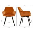 KICK KARL Velvet Dining Chair - Orange