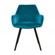 KICK KARL Velvet Dining Chair - Blue