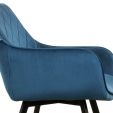 KICK KARL Velvet Dining Chair - Dark Blue