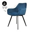 KICK KARL Velvet Dining Chair - Dark Blue